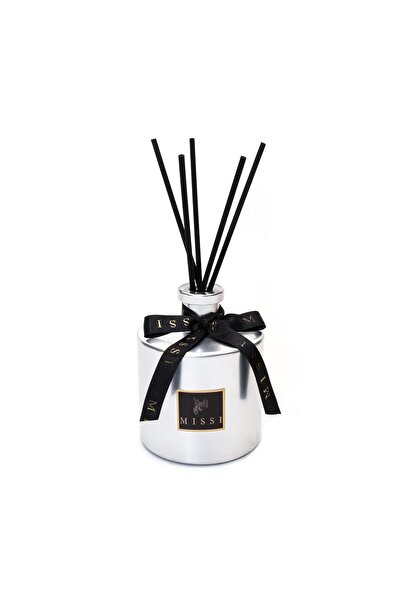 Missi 500 ml Parlak Silver Cam Şişe Black Vanilya Oda Kokusu