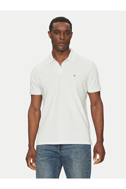 Calvin Klein Ανδρικά λευκά μπλουζάκια πόλο