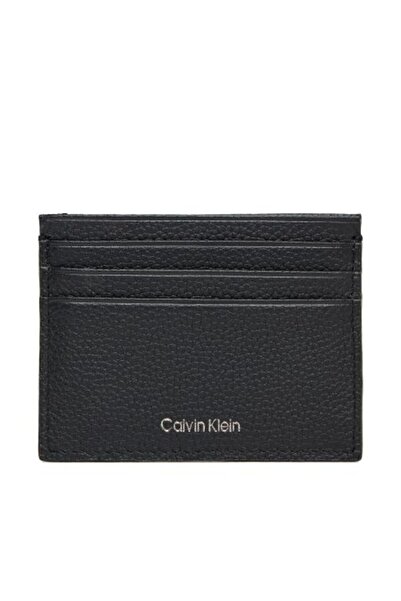 Calvin Klein Ανδρική θήκη για κάρτες με υφή και εκτύπωση - Μαύρη
