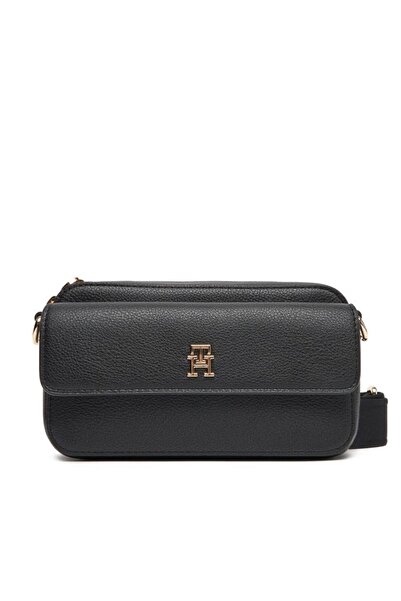 Tommy Hilfiger Γυναικεία μαύρη τσάντα ώμου (AW0AW17455-BDS)