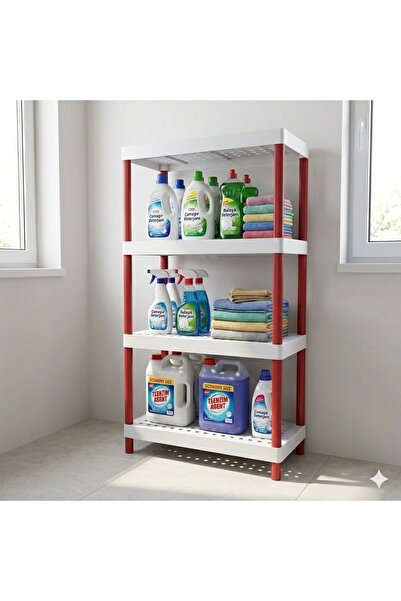 Burplast Portatif Plastik Raf Sistemi 4 Raflı max.140kg. 35x70x135cm.