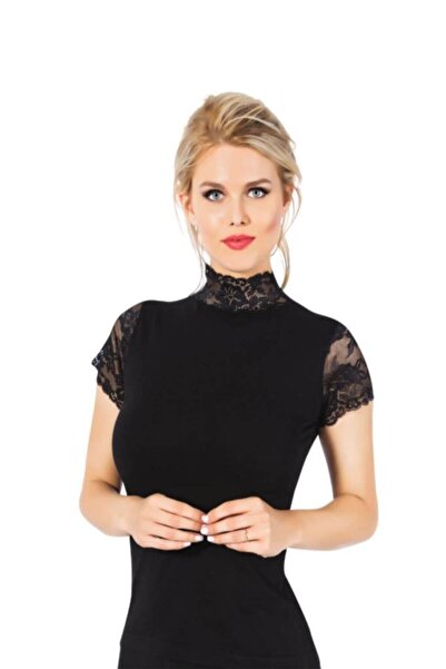 BDL İç Giyim Özlem Dantelli Αμάνικο μπλουζάκι με ζιβάγκο 404