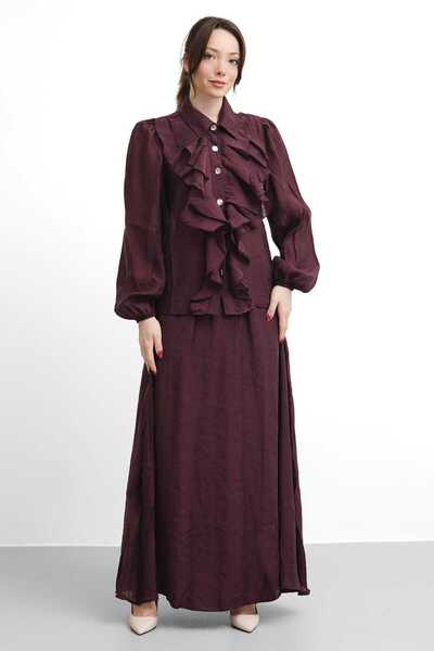 salisburys Molly Nelly Γυναικείο Σετ Πουκάμισο με Βολάν στο Μπροστινό Μέρος κ...