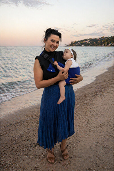 Gülümse Baby Çocuk Taşıyıcı Ana Kucağı Bordo %100 Pamuk Baby Sling 7 Ay - 4 Y...