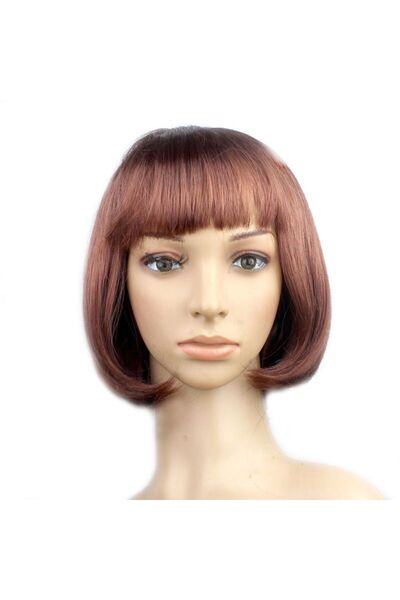 Pandoli Καφέ Περούκα για Πάρτι με Απαλά Μαλλιά