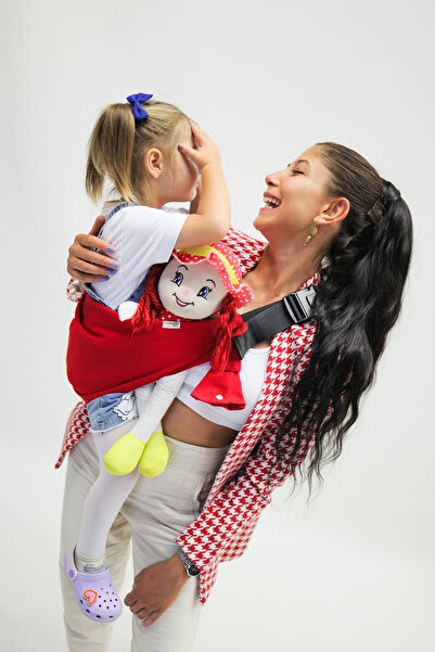 Gülümse Baby Çocuk Taşıyıcı Ana Kucağı Bordo %100 Pamuk Baby Sling 7 Ay - 4 Y...