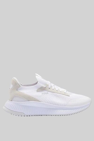 BOSS Erkek Titanium Evo Bağcıklı Marka Logolu Spor Stil Sneaker Beyaz