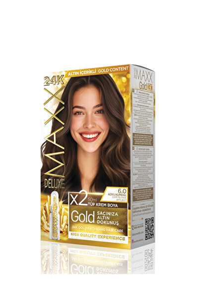 MAXX DELUXE Golden Beauty Set Saç Boyası 6.0 Koyu Kumral