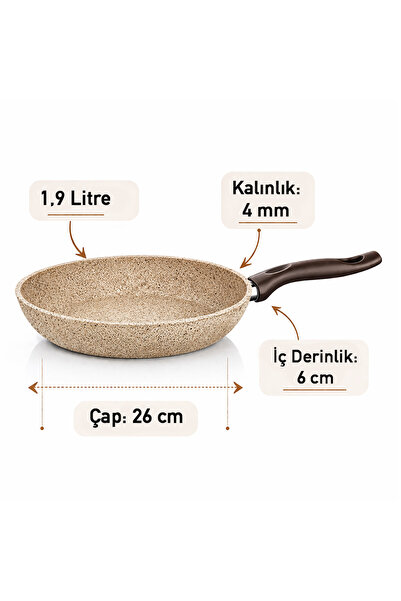 FALEZ Creamy Granit Tava 26 Cm