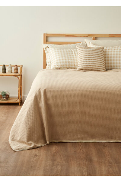 Bella Maison Stormi Cotton Διπλή Βάφλα Πικέ Μπεζ (200x220 cm)