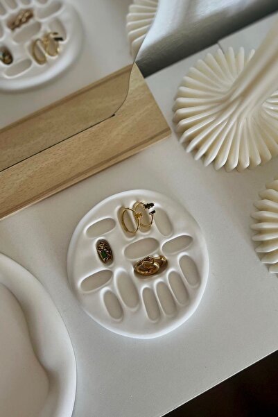 Mandalin Art Studio Διακοσμητική βάση σκουλαρίκια και δαχτυλίδια από σκυρόδεμ...