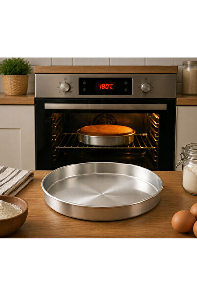 Stainless Aluminum Round Baking Tray Baklava Tray 38cm