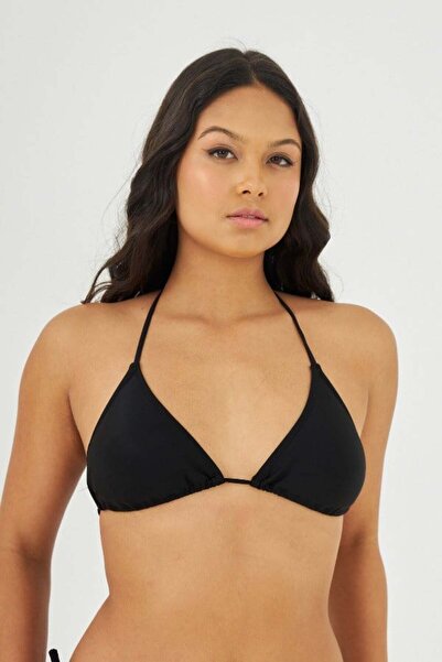 Starinci Mayo Starinci Düz Siyah Üçgen Bikini Üstü