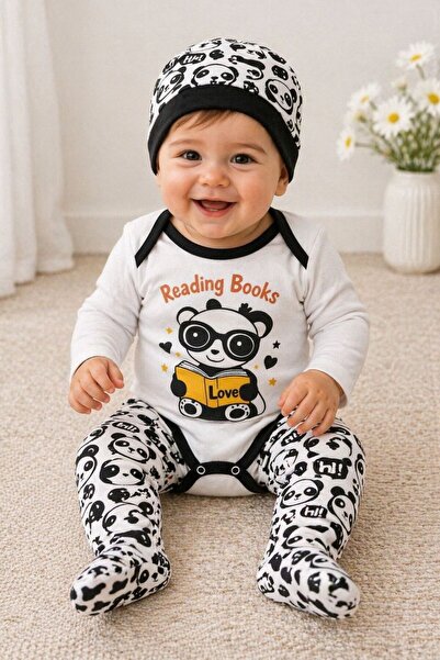 Organic Product DimpleBaby طقم أطفال لطيف على شكل حيوانات مكون من 3 قطع (0-12...