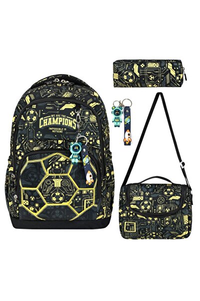 Alanç Gift Ultra Luxury Boy Orthopedic Waterproof CHAMPION Τσάντα Δημοτικού Σ...