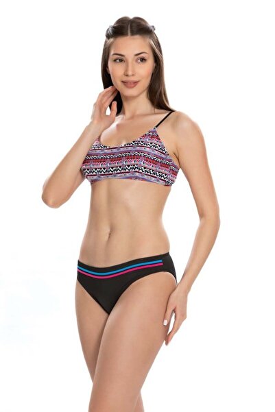 Starinci Bady Bikini Set Pink Triangle Detailed