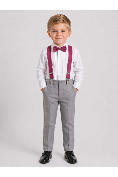 DAPWEAR'S KIDS Dapwear's Adjustable Trouser Strap and Bow Tie Set for Boys (1...