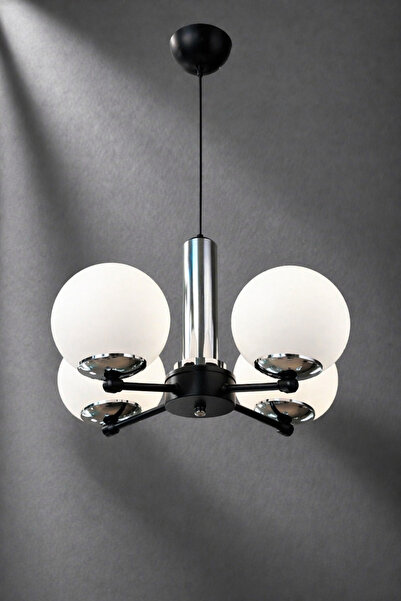 MINIMAL ETICARET VE BILGI TEKNOLOJILERI Globe Black & Silver Up QUAD Plafonye...