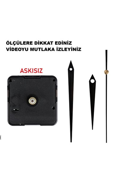 CNR SHOP Saat Mekanizması 18 MM ŞAFT BOYU Sessiz Çalışır, Akar Saat Motoru Ak...