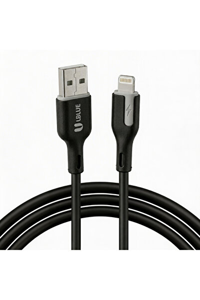 UBLUE كابل آيفون، USB-A إلى لايتنينج، سيليكون، 1 متر، أسود، لآيفون 12/13/14 ب...