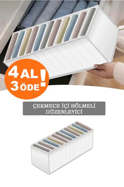 HERA CONCEPT Medium Çekmece Içi Akordiyon Organizer-16x43x14 Cm