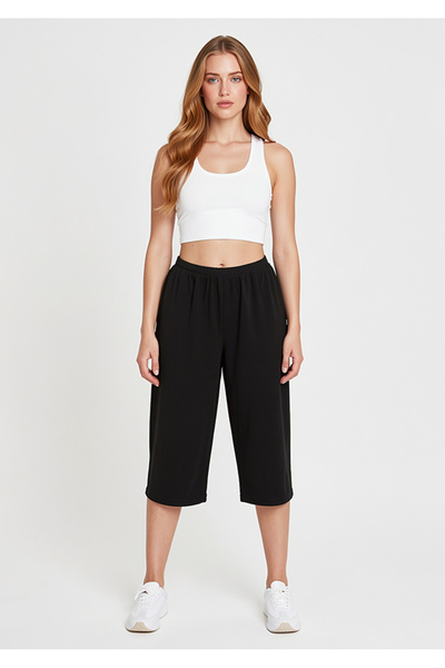 By Piera Γυναικείο παντελόνι Jersey Εσωτερική επένδυση σε σχήμα φούστας μαύρο...