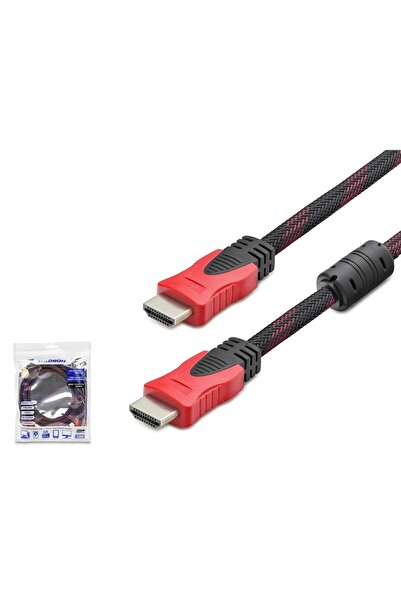HADRON HDX2012 HDMI Kablo 1.5 m - Siyah Kırmızı