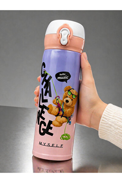 Miro Toys Teddy Bear Cute Teddy Bear Stainless Steel Vacuum Thermos Flask 500...