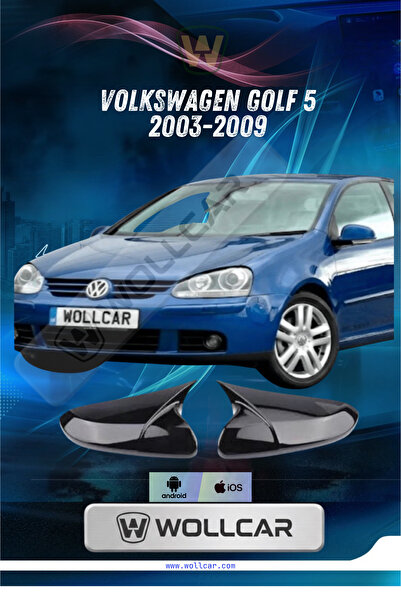 lnt garage Volkswagen Golf 5 Uyumlu Yarasa Ayna Kapağı Piano Black