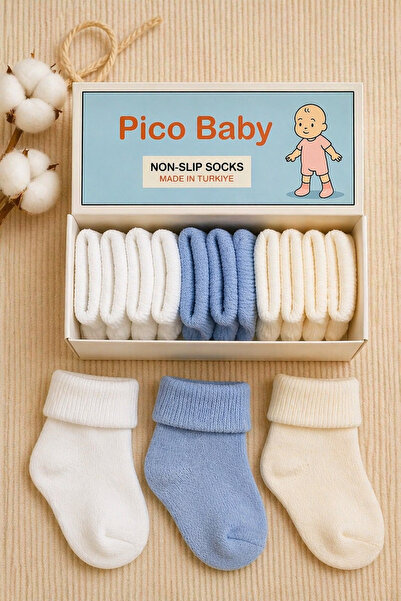 Pico Baby جوارب الأطفال حديثي الولادة الفاخرة المصنوعة من القطن العضوي للجنسي...