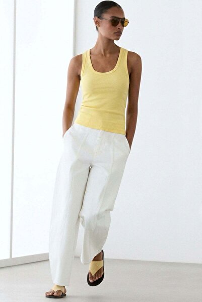 COTENCONCEPT Εφαρμοστό μπλουζάκι με τιράντες από μείγμα βισκόζης και κοτλέ