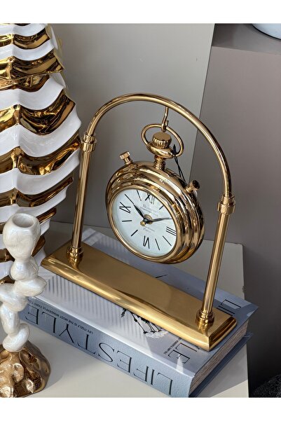 YASAR CONCEPT Arlune Masa Saati 25x28 Cm Gold