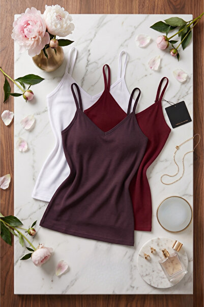 Loule Γυναικεία μπλούζα από βαμβάκι και μοντάλ με 3 λουράκια – Μαλακή υφή που...