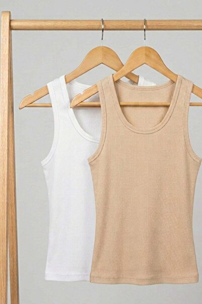 COTENCONCEPT 2 τεμάχια Μπλουζάκι με κορδόνια και λουράκια από μείγμα βισκόζης