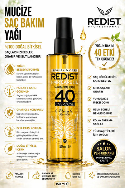 Redist 150 ml λάδι περιποίησης μαλλιών - Ειδικό για υπερβολικά κατεστραμμένα ...