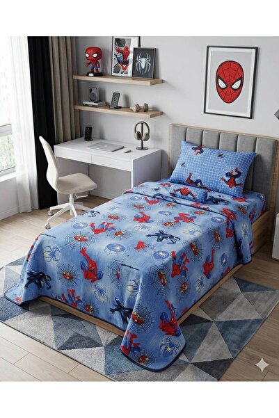 ŞENER HOME Spiderman Patterned - Ελαστικό Σετ Πικέ Μονό