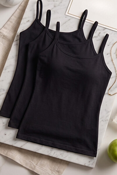 Loule Γυναικεία 3 τεμάχια μπλουζάκια Modal & βαμβακερά με λεπτές τιράντες - Μ...