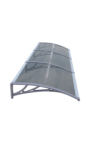 MAPROFI Copertină de ușă 300x100cm marchiză adăpost acoperiș gri-antracit