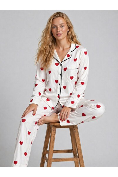 rindahomewear Γυναικείο σετ πιτζάμες με κουμπιά από βισκόζη