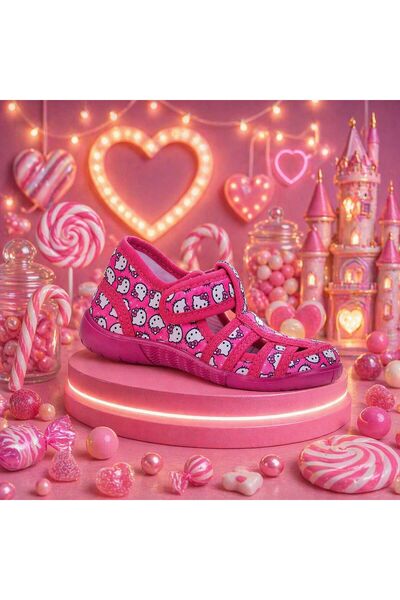 ZACOZ Κοριτσίστικα Σανδάλια Νηπιαγωγείου με Λεπτομέρεια Ροζ Καλοκαιρινής Συλλ...