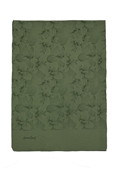 HAREM SCARF Viscose Shawl - Gold Derin - Khaki