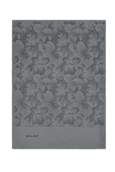 HAREM SCARF Viscose Shawl - Gold Deep - Gray