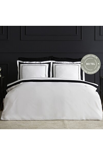 Karaca Home Σετ Παπλωματοθήκης Σατέν Διπλό Charlotte Λευκό