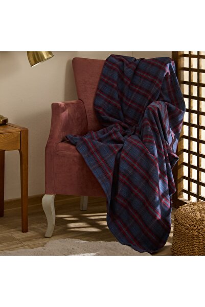 Karaca Home Flannel Throw Tv Blanket Gray/Red