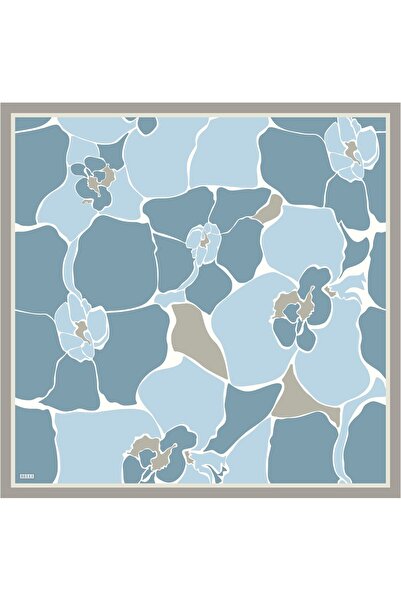 Belli Μεταξωτό Φουλάρι Τουίλ - 4041-07 Μπλε Μωρού