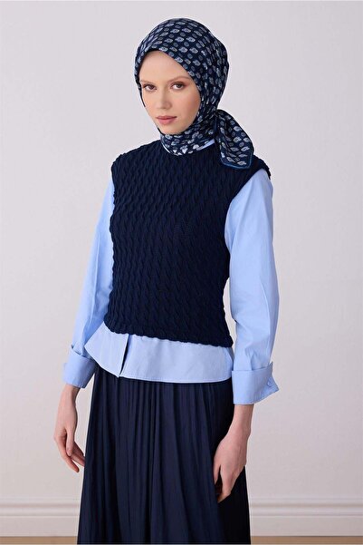 Belli Μεταξωτό μαντήλι τουίλ - 4308-04 Ναυτικό μπλε