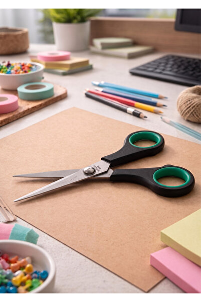 Nazarone Ψαλίδι με διπλό πριτσίνι με πράσινη λαβή Νο.5