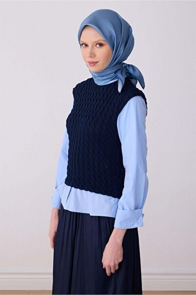 Belli Μεταξωτό μαντήλι τουίλ - 4305-81 Μπλε