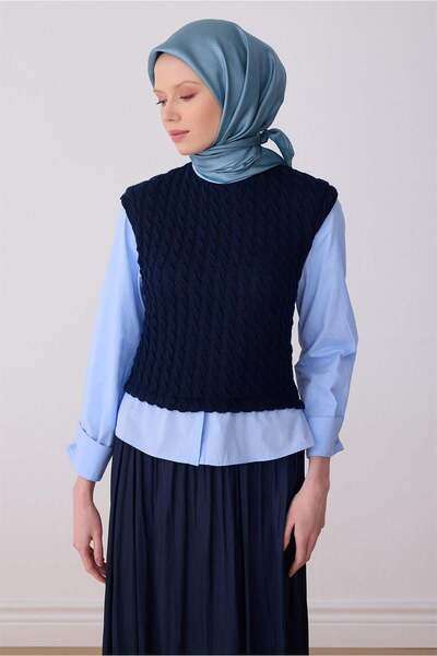 Belli Μεταξωτό μαντήλι τουίλ - 4305-85 Μπλε Πετρόλ