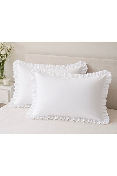 SaremmHome Μαξιλαροθήκη με βολάν σε 4 πλευρές 2 τεμάχια